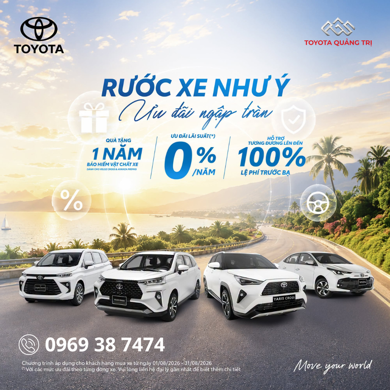 RƯỚC XE NHƯ Ý - ƯU ĐÃI NGẬP TRÀN CÙNG TOYOTA!