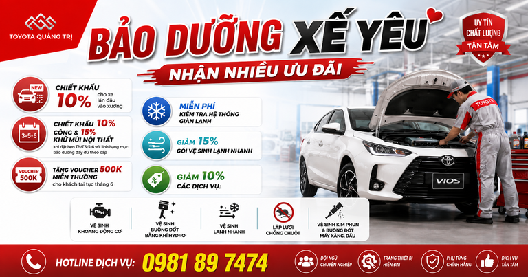 THÁNG 7 BẢO DƯỠNG XẾ YÊU - NHẬN NHIỀU ƯU ĐÃI