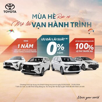 RƯỚC TOYOTA, RINH ƯU ĐÃI XỊN LÊN ĐÉN 100% PHÍ TRƯỚC BẠ & LÃI SUẤT CHỈ TỪ 0%