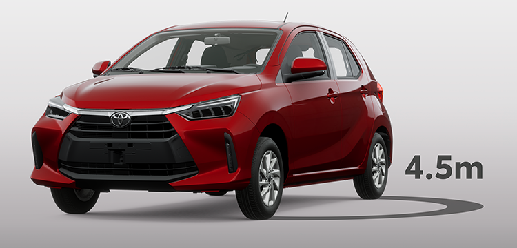 WIGO G -  - Bán kính vòng quay của Toyota Wigo G